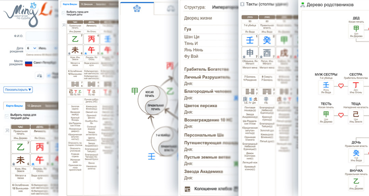Bazi Calculator (Four Pillars of Destiny) - Features