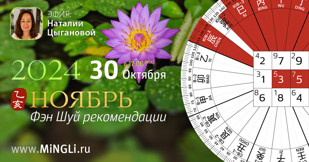 Фэн Шуй рекомендации на ноябрь. .<br />Преподаватель: <strong>Наталия Цыганова</strong>