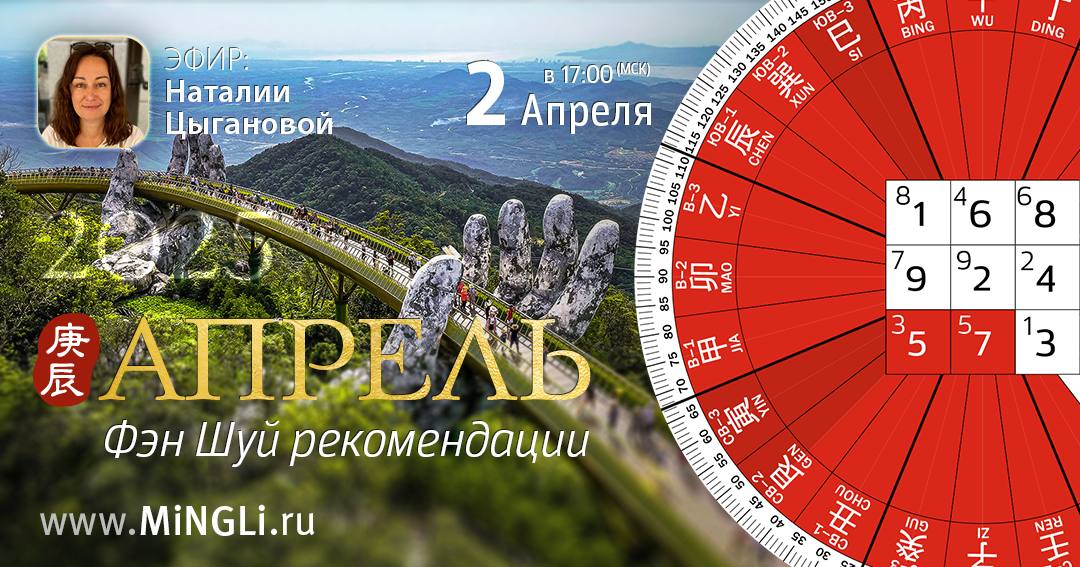 Фэн Шуй рекомендации на Апрель. .<br />Преподаватель: <strong>Наталия Цыганова</strong>