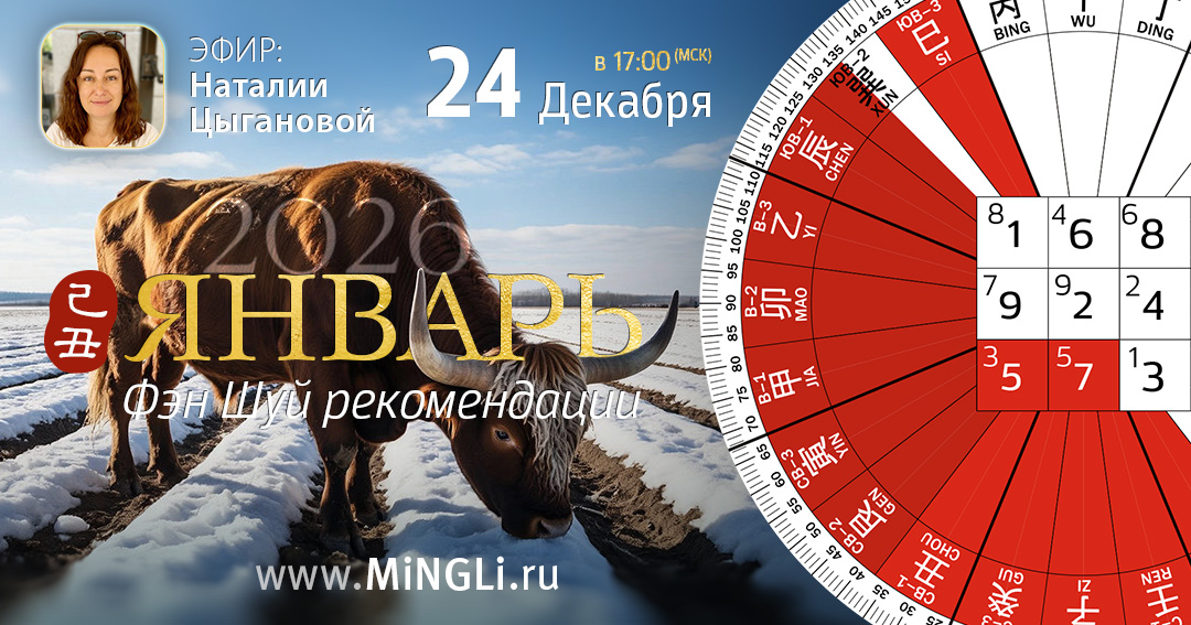 Фэн Шуй рекомендации на Январь. .<br />Преподаватель: <strong>Наталия Цыганова</strong>
