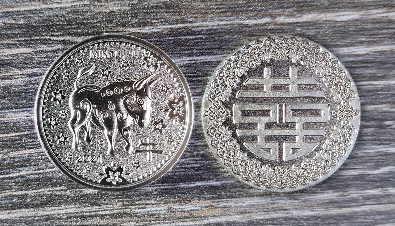 Монета-талисман Бык 2021